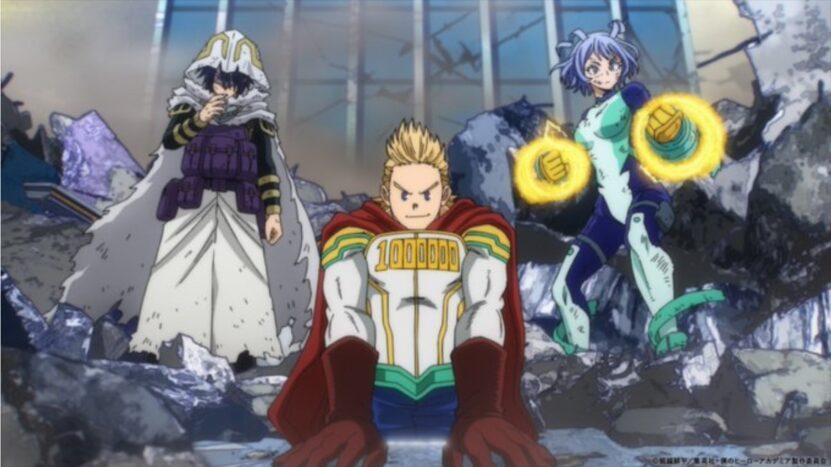 Nejire, Tamaki et Mirio dans My Hero Academia