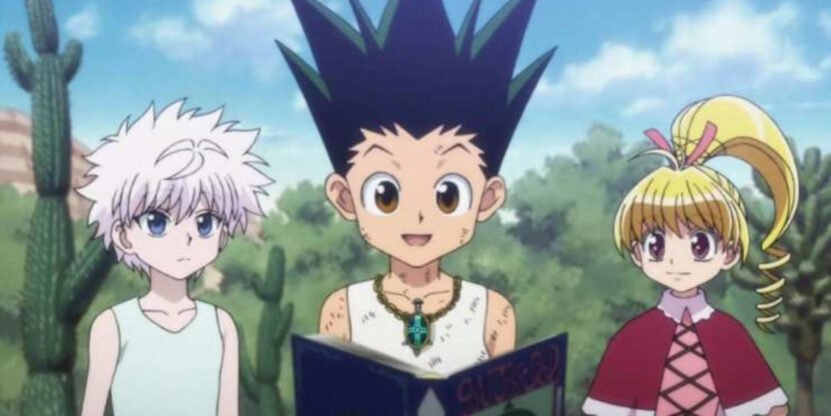 killua gon et biscuit dans hunter x hunter Arc de Greed Island