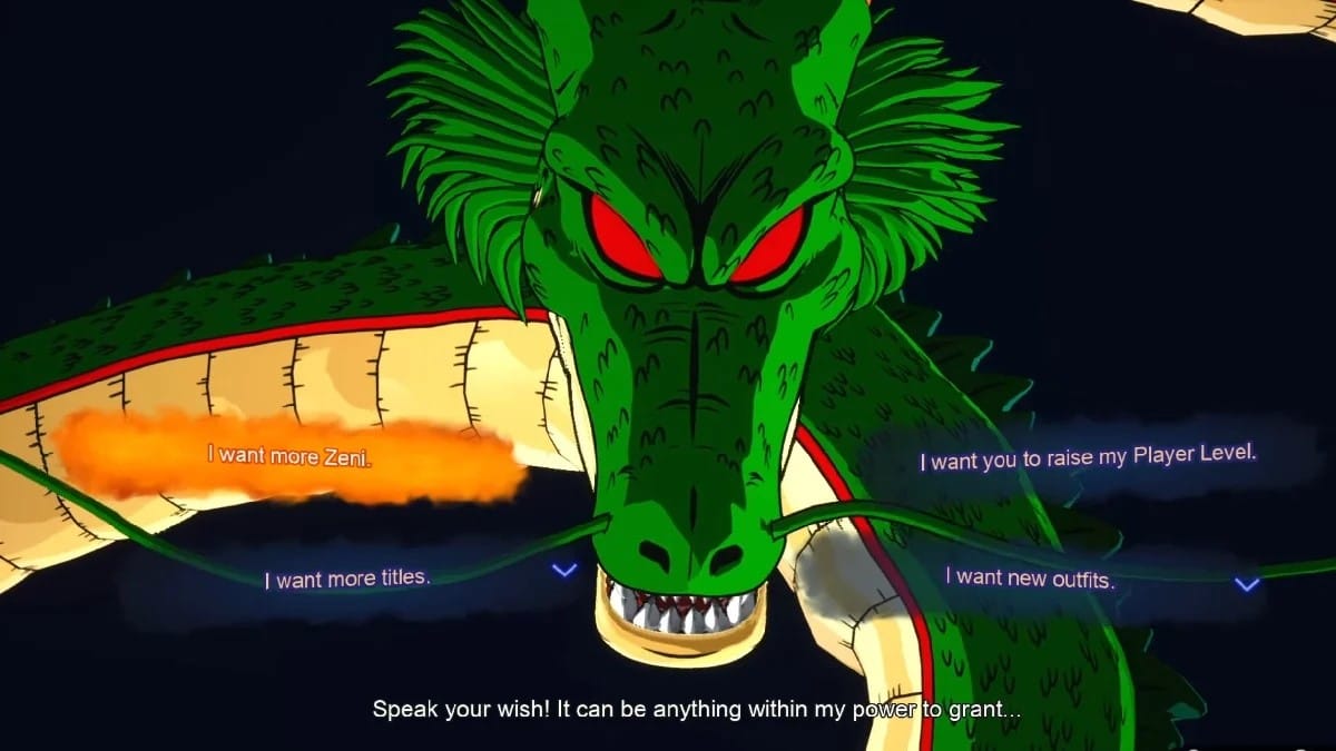 Orbe Dragon dans Dragon Ball Sparking Zero shenron